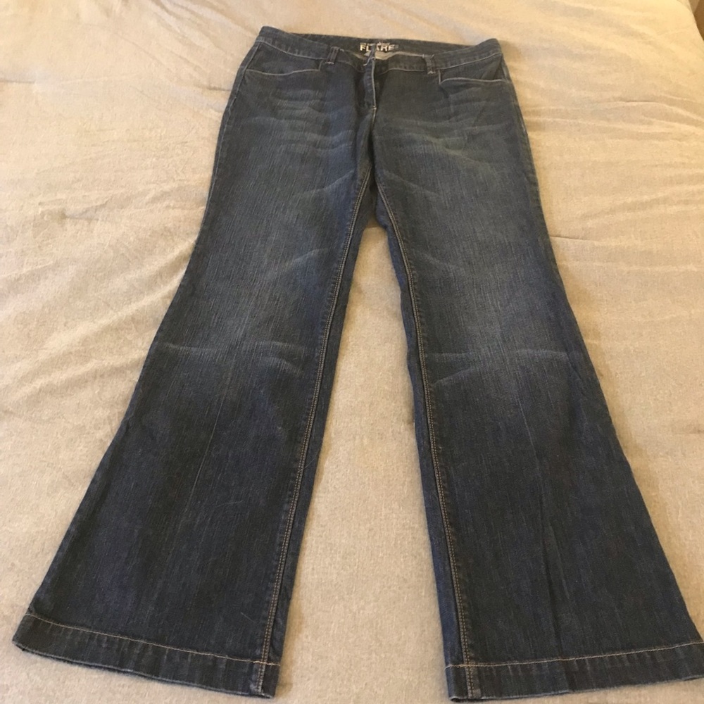 Skinny Flare Leg Jeans - 10